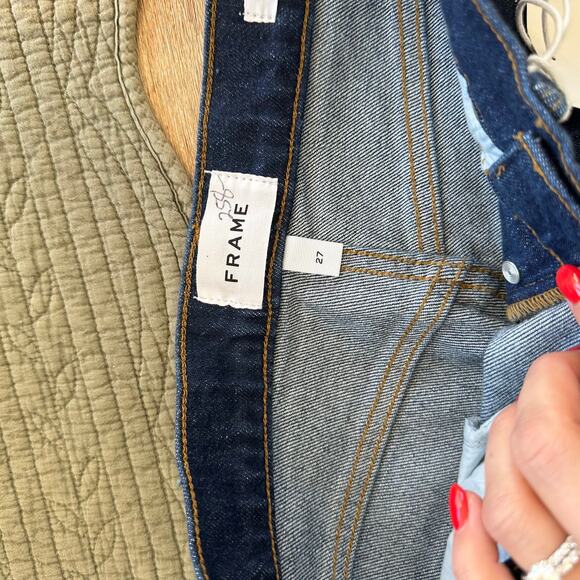 FRAME Le Original High-Rise Straight Fit Jeans in Vintage Rinse 4 NWT - Picture 9 of 11